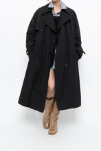 Load image into Gallery viewer, Vintage x Black Cotton-blend Trench Coat (S-L)