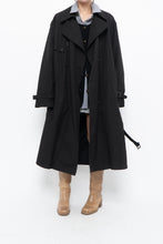 Load image into Gallery viewer, Vintage x Black Cotton-blend Trench Coat (S-L)
