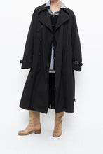 Load image into Gallery viewer, Vintage x Black Cotton-blend Trench Coat (S-L)