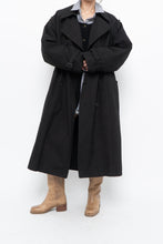 Load image into Gallery viewer, Vintage x Black Cotton-blend Trench Coat (S-L)