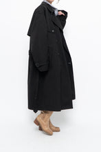 Load image into Gallery viewer, Vintage x Black Cotton-blend Trench Coat (S-L)