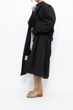 Load image into Gallery viewer, Vintage x Black Cotton-blend Trench Coat (S-L)