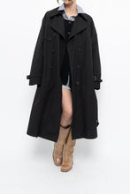 Load image into Gallery viewer, Vintage x Black Cotton-blend Trench Coat (S-L)