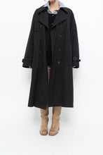 Load image into Gallery viewer, Vintage x Black Cotton-blend Trench Coat (S-L)
