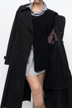 Load image into Gallery viewer, Vintage x Black Cotton-blend Trench Coat (S-L)