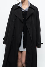 Load image into Gallery viewer, Vintage x Black Cotton-blend Trench Coat (S-L)