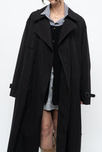 Load image into Gallery viewer, Vintage x Black Cotton-blend Trench Coat (S-L)