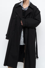 Load image into Gallery viewer, Vintage x Black Cotton-blend Trench Coat (S-L)