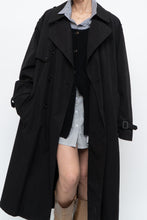 Load image into Gallery viewer, Vintage x Black Cotton-blend Trench Coat (S-L)