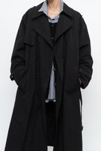 Load image into Gallery viewer, Vintage x Black Cotton-blend Trench Coat (S-L)