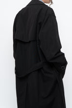 Load image into Gallery viewer, Vintage x Black Cotton-blend Trench Coat (S-L)