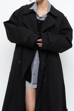 Load image into Gallery viewer, Vintage x Black Cotton-blend Trench Coat (S-L)