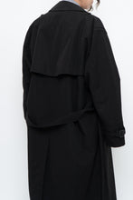 Load image into Gallery viewer, Vintage x Black Cotton-blend Trench Coat (S-L)