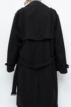 Load image into Gallery viewer, Vintage x Black Cotton-blend Trench Coat (S-L)