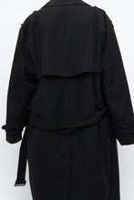 Load image into Gallery viewer, Vintage x Black Cotton-blend Trench Coat (S-L)
