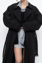 Load image into Gallery viewer, Vintage x Black Cotton-blend Trench Coat (S-L)