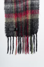 Load image into Gallery viewer, Vintage x Black Plaid Mohair Scarf