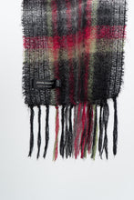 Load image into Gallery viewer, Vintage x Black Plaid Mohair Scarf