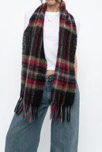 Load image into Gallery viewer, Vintage x Black Plaid Mohair Scarf