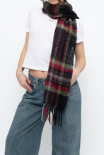 Load image into Gallery viewer, Vintage x Black Plaid Mohair Scarf