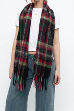 Load image into Gallery viewer, Vintage x Black Plaid Mohair Scarf