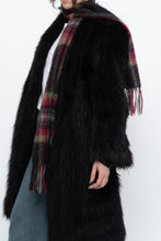 Load image into Gallery viewer, Vintage x Black Plaid Mohair Scarf