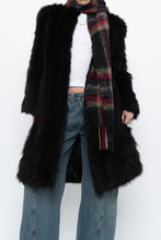 Load image into Gallery viewer, Vintage x Black Plaid Mohair Scarf
