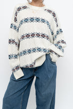 Load image into Gallery viewer, Vintage x Made in Canada x White Patterned Knit Sweater (S-XL)