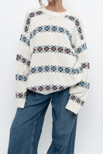 Load image into Gallery viewer, Vintage x Made in Canada x White Patterned Knit Sweater (S-XL)