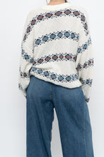 Load image into Gallery viewer, Vintage x Made in Canada x White Patterned Knit Sweater (S-XL)
