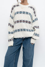 Load image into Gallery viewer, Vintage x Made in Canada x White Patterned Knit Sweater (S-XL)