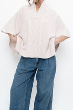 Load image into Gallery viewer, Vintage x Cream Wool, Cashmere Shawl (XS-L)