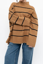 Load image into Gallery viewer, RW &amp; CO x Soft Tan Striped Knit Turtleneck (S-XL)
