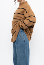 Load image into Gallery viewer, RW &amp; CO x Soft Tan Striped Knit Turtleneck (S-XL)