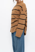 Load image into Gallery viewer, RW &amp; CO x Soft Tan Striped Knit Turtleneck (S-XL)