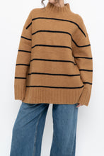 Load image into Gallery viewer, RW &amp; CO x Soft Tan Striped Knit Turtleneck (S-XL)