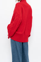Load image into Gallery viewer, Modern x MINIMUM Red Cableknit Oversized Turtleneck (S-XL)