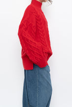 Load image into Gallery viewer, Modern x MINIMUM Red Cableknit Oversized Turtleneck (S-XL)