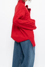 Load image into Gallery viewer, Modern x MINIMUM Red Cableknit Oversized Turtleneck (S-XL)