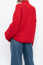 Load image into Gallery viewer, Modern x MINIMUM Red Cableknit Oversized Turtleneck (S-XL)