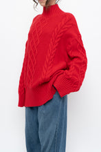 Load image into Gallery viewer, Modern x MINIMUM Red Cableknit Oversized Turtleneck (S-XL)