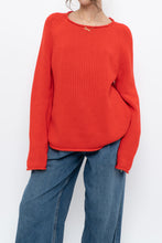 Load image into Gallery viewer, Vintage x JCREW Orange Cotton Knit Sweater (XS-M)