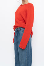 Load image into Gallery viewer, Vintage x JCREW Orange Cotton Knit Sweater (XS-M)