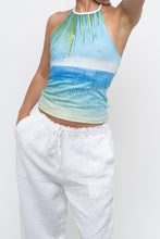 Load image into Gallery viewer, Vintage x JLO Deadstock 'Wish You Were Here' Halter Tank (S)
