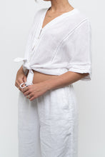 Load image into Gallery viewer, RAILS x White Linen Front-tie Blouse (S, M)