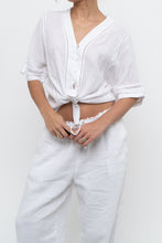 Load image into Gallery viewer, RAILS x White Linen Front-tie Blouse (S, M)