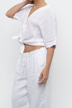 Load image into Gallery viewer, RAILS x White Linen Front-tie Blouse (S, M)