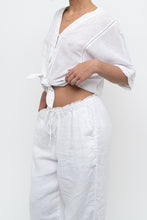 Load image into Gallery viewer, RAILS x White Linen Front-tie Blouse (S, M)