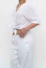 Load image into Gallery viewer, RAILS x White Linen Front-tie Blouse (S, M)