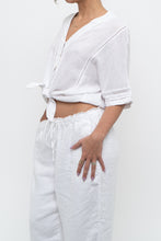 Load image into Gallery viewer, RAILS x White Linen Front-tie Blouse (S, M)